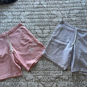 Nike Pink and Light Blue/Gray Shorts Set